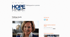 Desktop Screenshot of hopeonhope.com